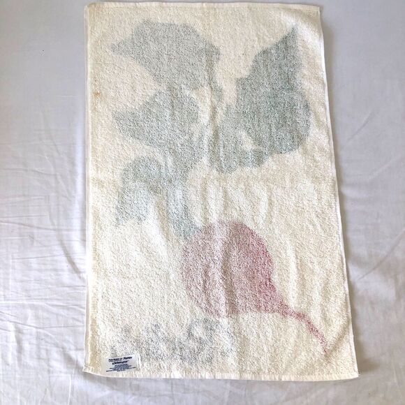 Vintage Martex Perla Meyers Kitchen Towel Radish 1977 Made in USA - Picture 3 of 6